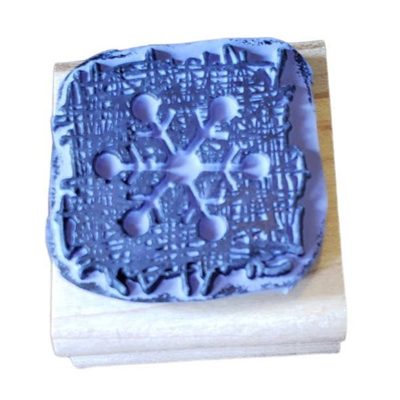 Stampin Up Inky Winter Snowflake Wood Mounted Rubber Stamp - Picture 9 of 9